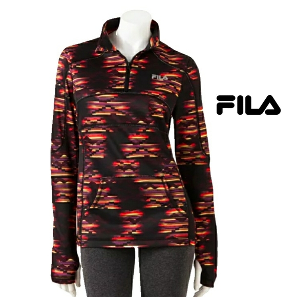 Fila Tops - FILA Sport Womens Andromeda Print Fleece Line Top